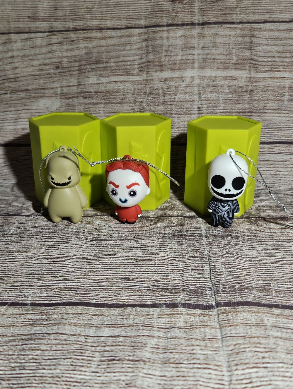 Nightmare before christmas mystery mini jack, oogie boogie, lock ornaments